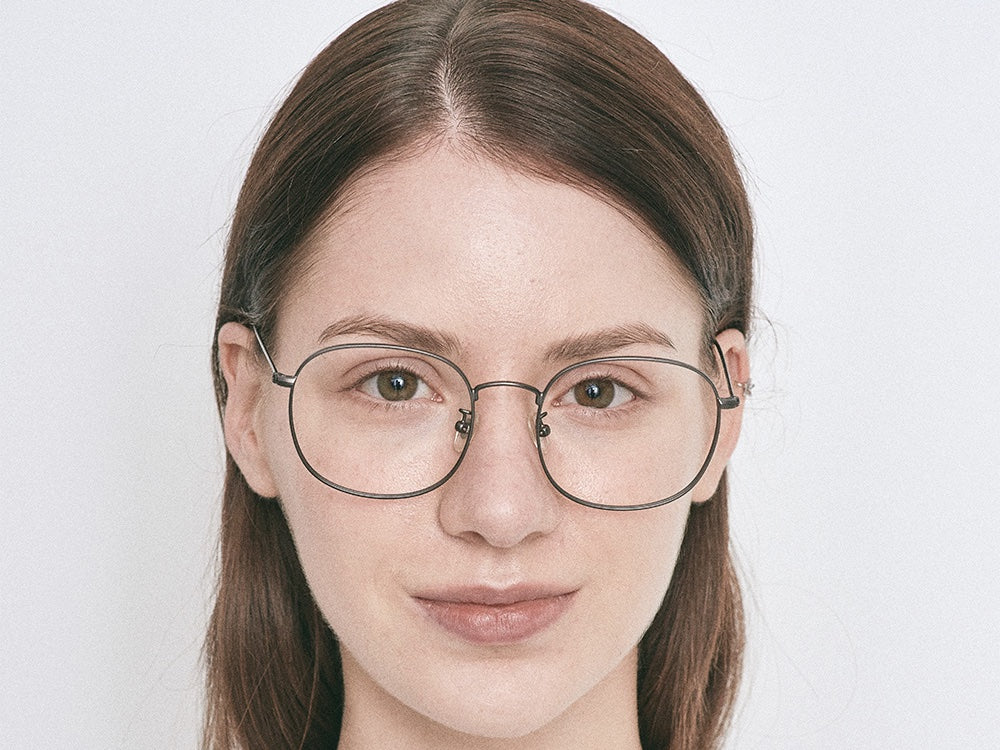 Person wearing NYBK G. Glens Falls M8G Charcoal Grey Glasses