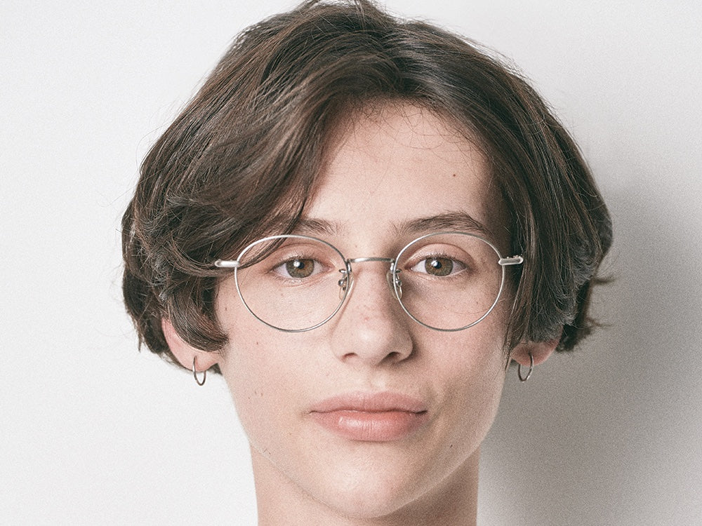 Person wearing NYBK Newburgh T56 Silver Glasses