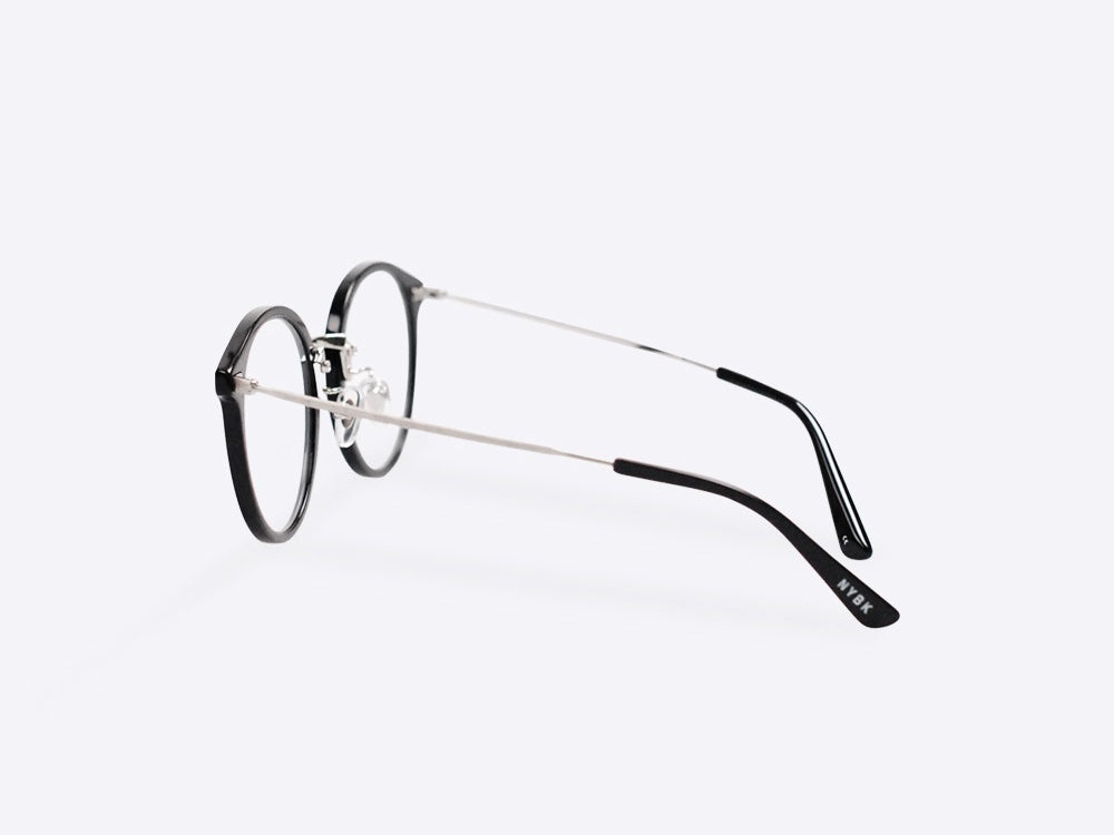 NYBK Highland Park L7 Black & Silver Glasses