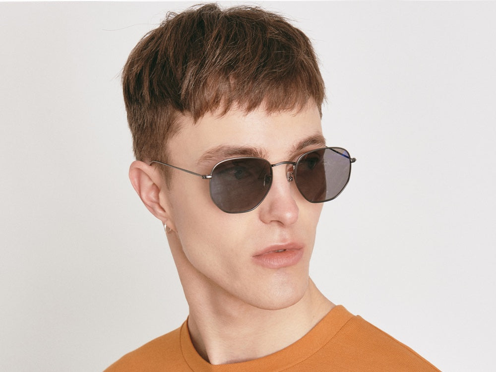 Person wearing NYBK Johnstown M8 BG Gunmetal Sunglasses