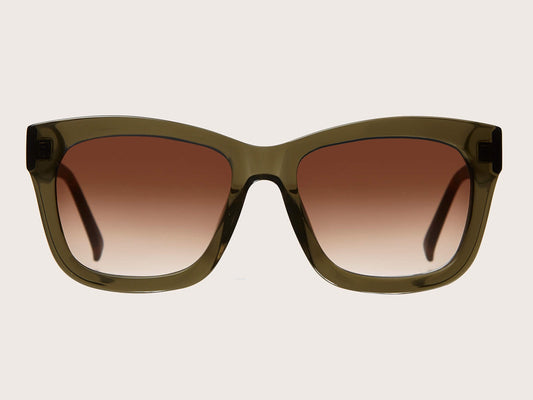 YMC X Bridges & Brows Rosie Olive Green Sunglasses